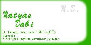 matyas dabi business card